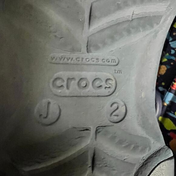 Crocs Shoes Big Kids Classic All Terrain Terrazzo Slip On Clogs Blue Size J2 - Picture 5 of 7